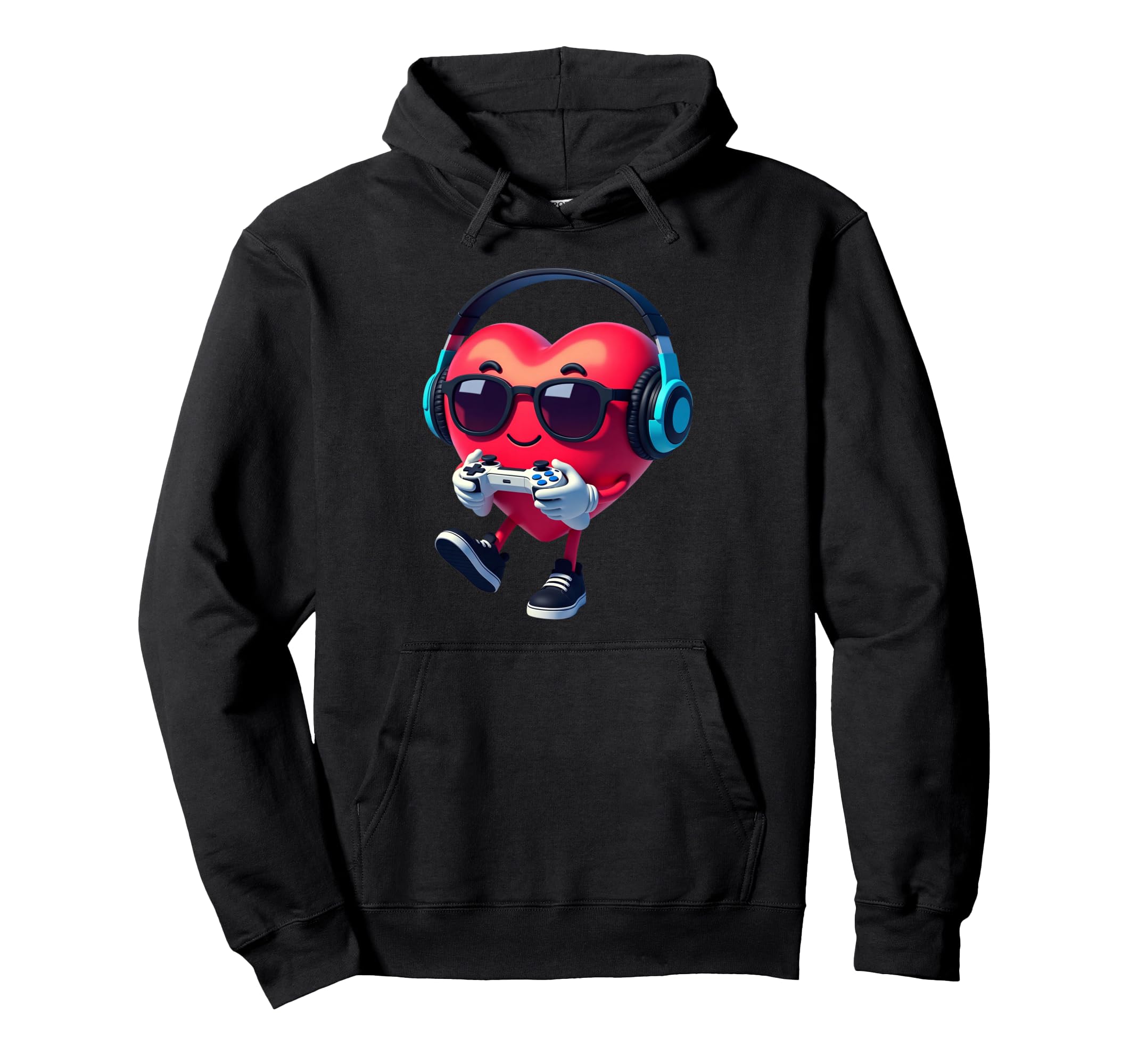 Valentine Soccer Heart Drip Sport Love Hoodie - Graphic Print Unisex