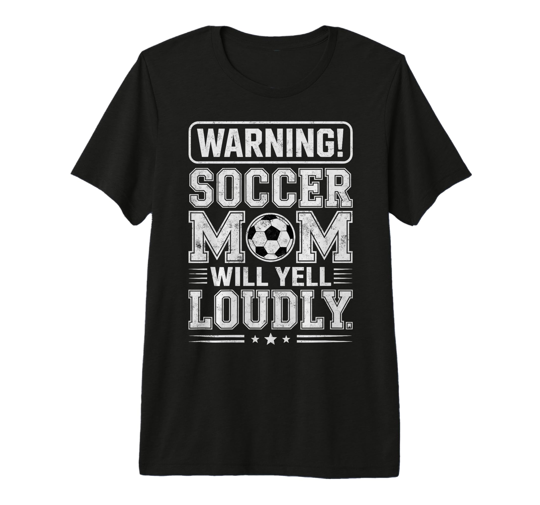 Warning Soccer Football Mom Player Will T-Shirt - Graphic Print for Adults