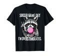 Funny Racoon Soccer Mom Game Day T-Shirt - Custom Art Print for Adults