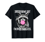 Funny Racoon Soccer Mom Game Day T-Shirt - Custom Art Print for Adults