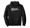 Atlanta Distressed Baseball Script Hoodie - Minimalist Print Men Women