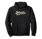 Atlanta Distressed Baseball Script Hoodie - Minimalist Print Men Women
