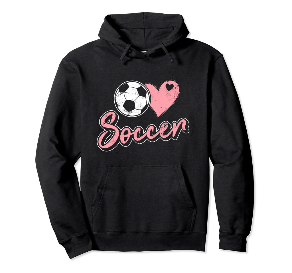 Soccer Lover Heart And Ball Soccer Hoodie - Casual Everyday Wear Unisex