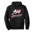 Soccer Lover Heart And Ball Soccer Hoodie - Casual Everyday Wear Unisex