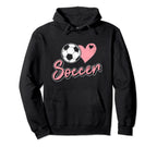 Soccer Lover Heart And Ball Soccer Hoodie - Casual Everyday Wear Unisex