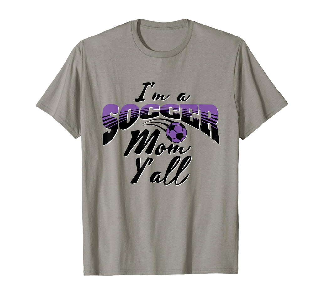 Mom Soccer Lover Soccer Mom Gift Purple T-Shirt - Trendy Graphic Men Women