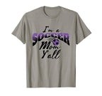 Mom Soccer Lover Soccer Mom Gift Purple T-Shirt - Trendy Graphic Men Women