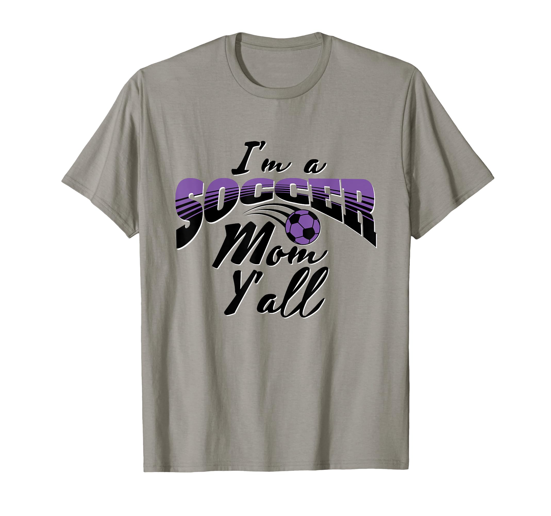 Mom Soccer Lover Soccer Mom Gift Purple T-Shirt - Trendy Graphic Men Women