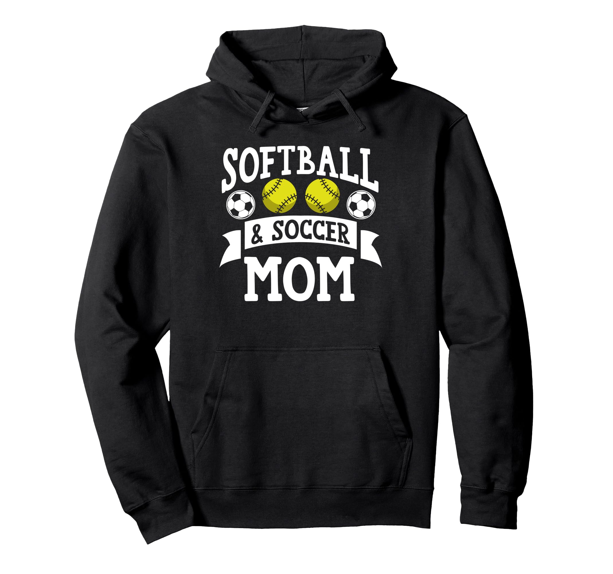 Sorftball Soccser Mom Softball Hoodie - Fun Novelty Design Unisex