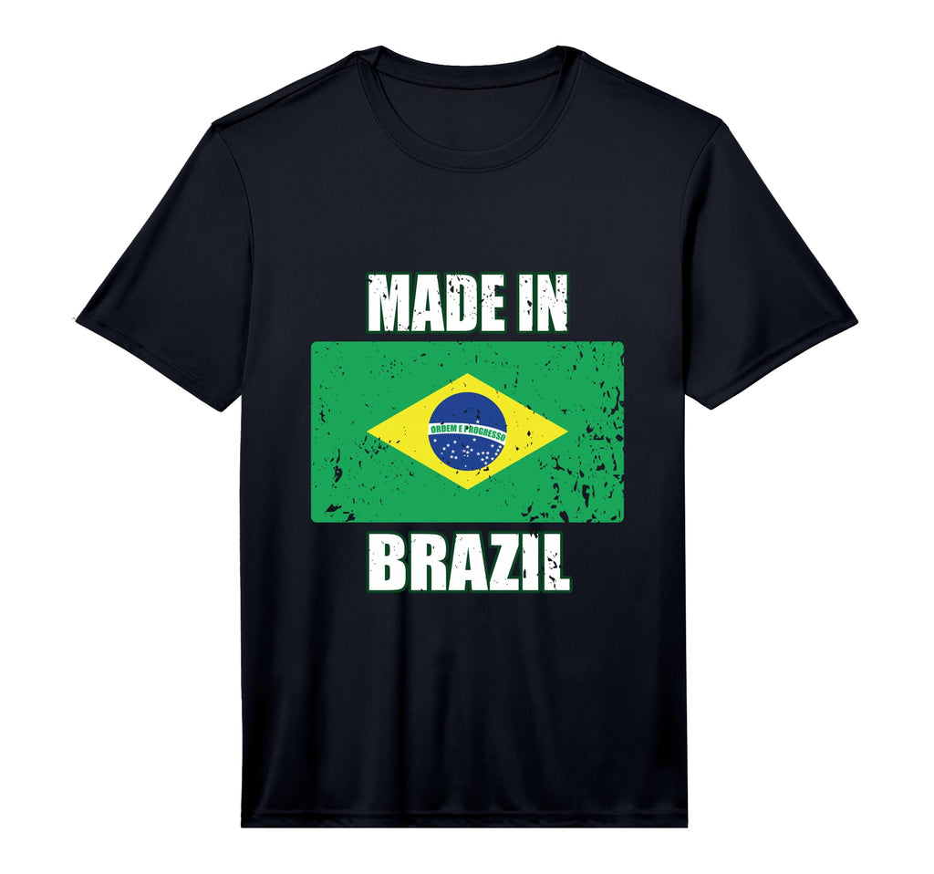 Made Brazil Brasil Soccer National Flag T-Shirt - Trendy Graphic Unisex