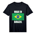 Made Brazil Brasil Soccer National Flag T-Shirt - Trendy Graphic Unisex