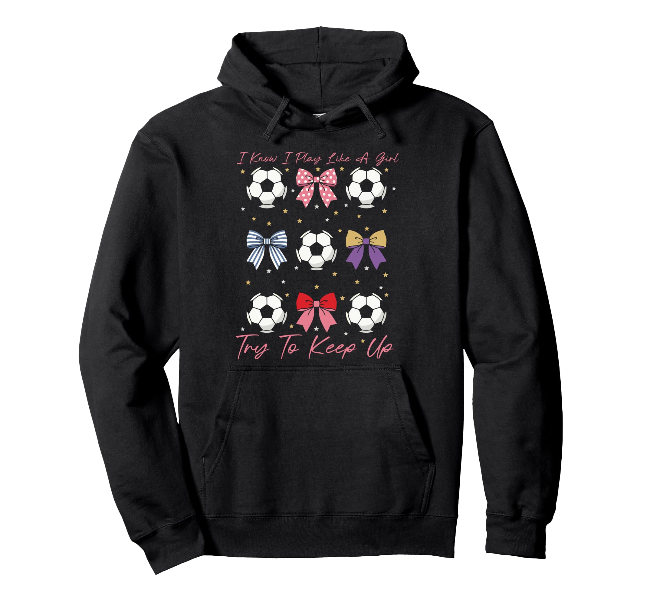 I Know I Play Like Try To Keep Up Bow Hoodie - Minimalist Print Unisex