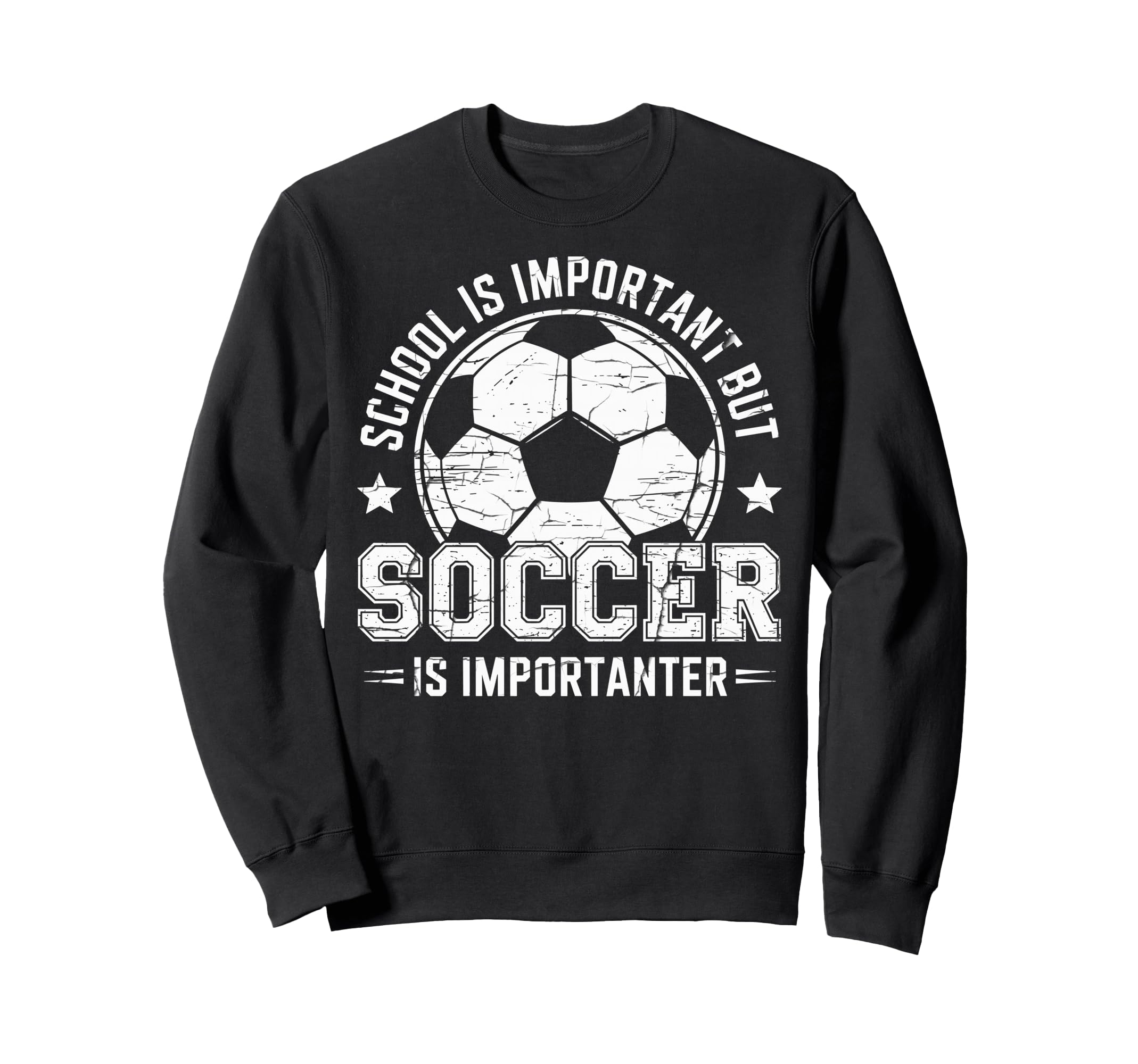 School Is Important But Soccer Sweatshirt - Aesthetic Graphic for Adults