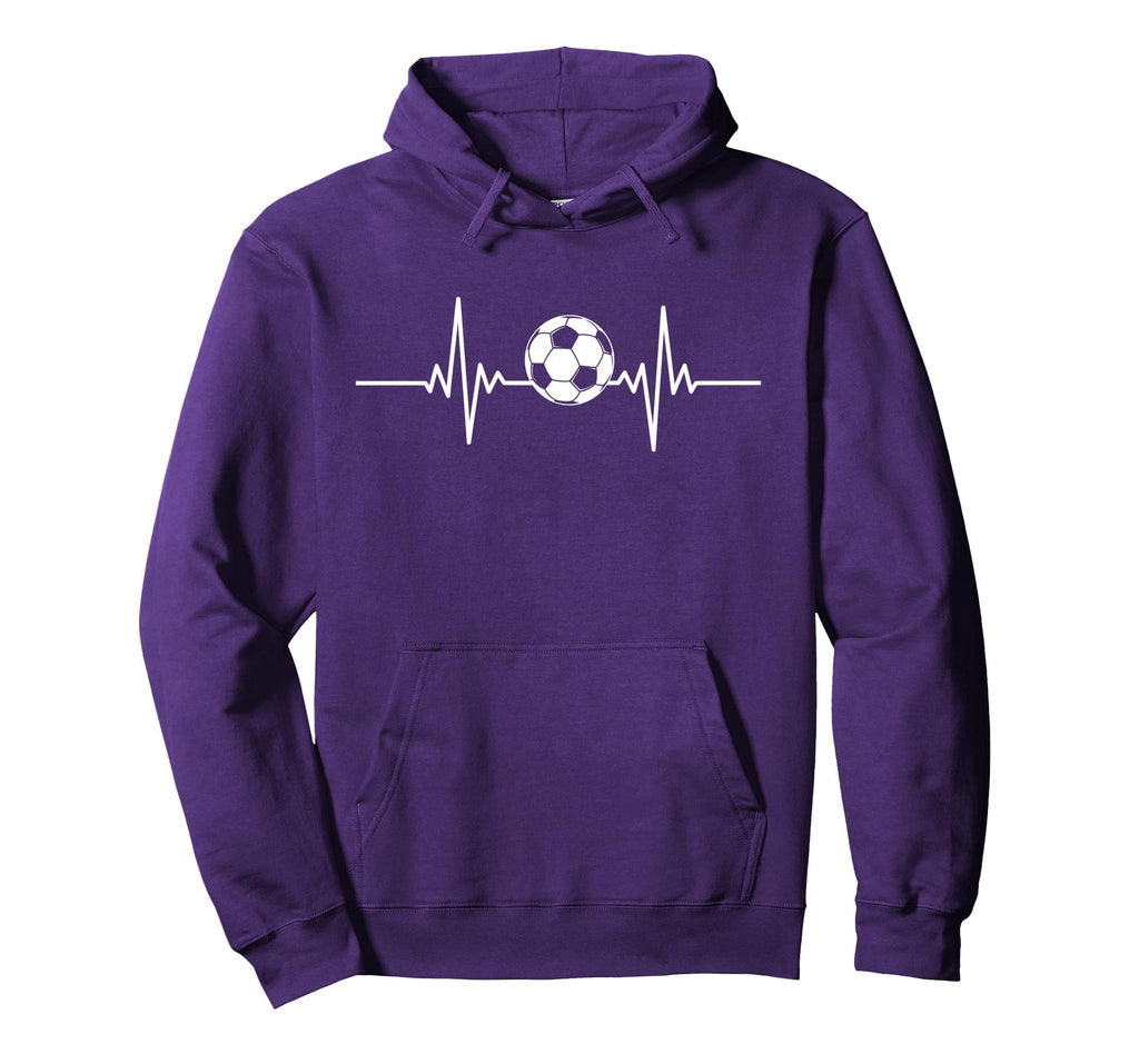 Soccer Heartbeat Soccer Ball Heartbeat Hoodie - Fun Novelty Design Unisex