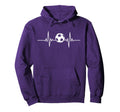 Soccer Heartbeat Soccer Ball Heartbeat Hoodie - Fun Novelty Design Unisex