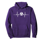 Soccer Heartbeat Soccer Ball Heartbeat Hoodie - Fun Novelty Design Unisex