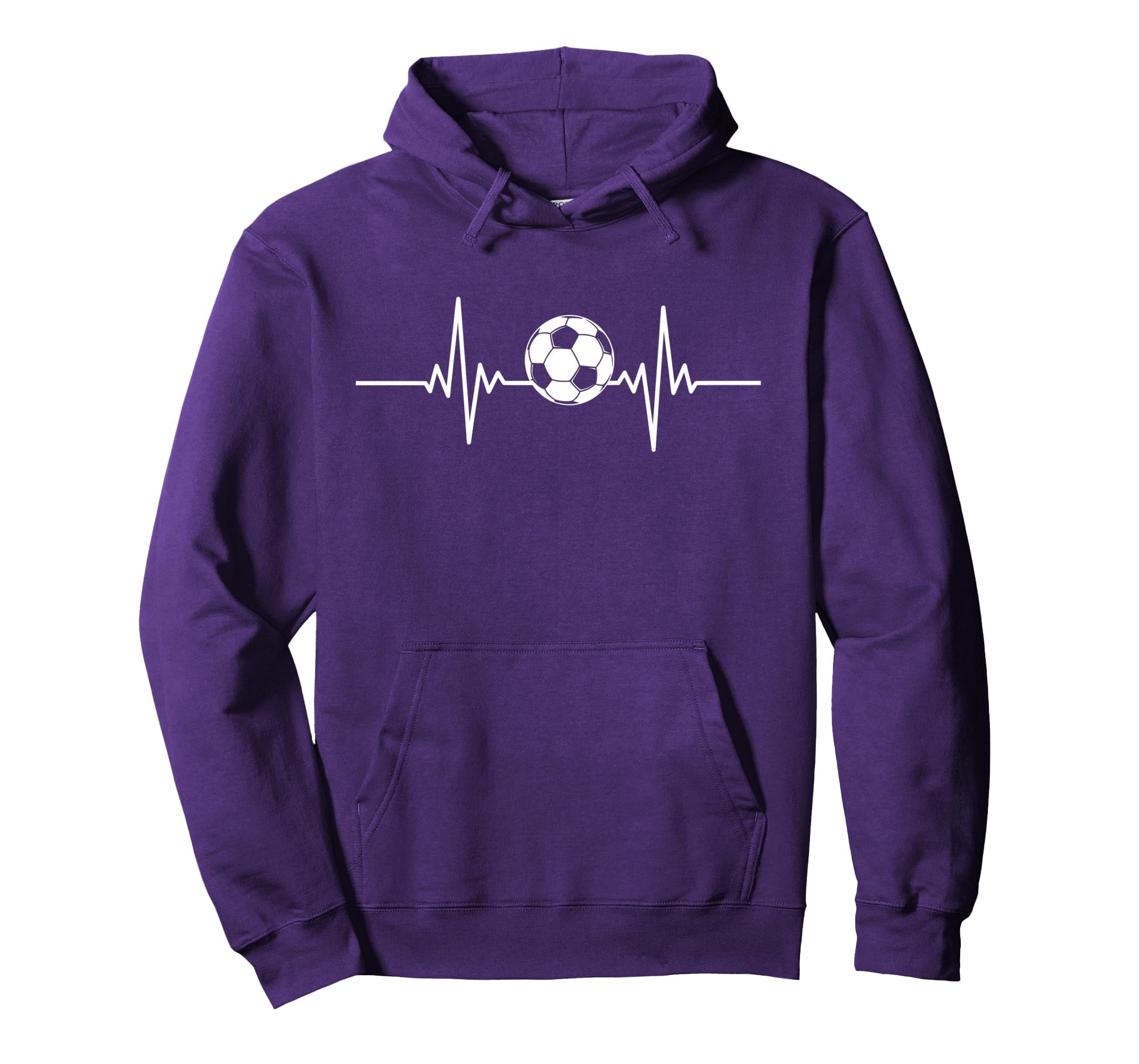Soccer Heartbeat Soccer Ball Heartbeat Hoodie - Fun Novelty Design Unisex