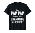 Pap Pap Loves Soccer Grandkids T-Shirt - Fun Novelty Design for Adults
