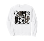 Checkered Soccer Game Day Sweatshirt - Casual Everyday Wear for Adults