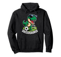Soccersaurus Dinosaur T Rex Soccer Goalie Hoodie - Novelty Apparel Unisex