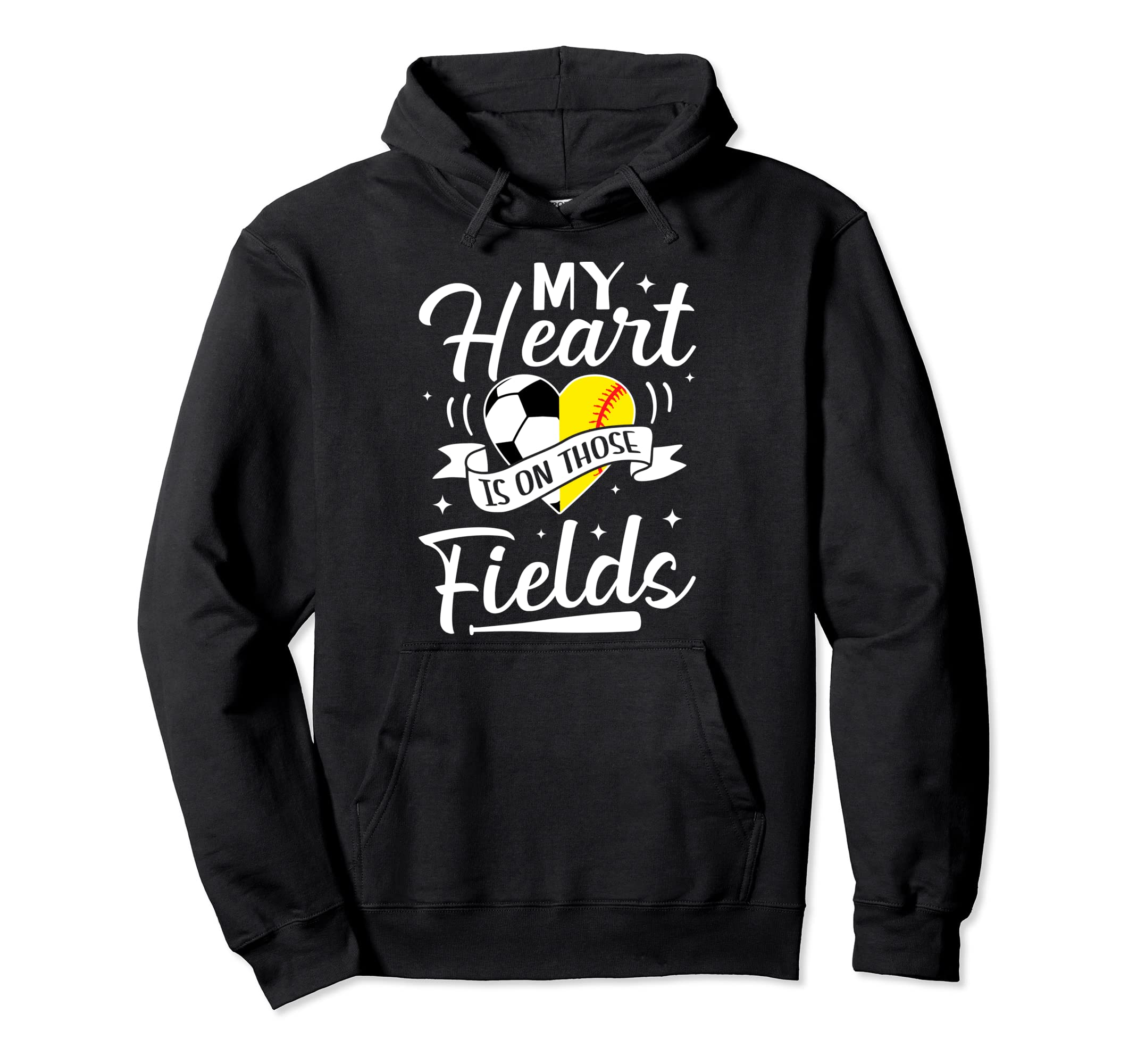 My Heart Is Those Fields Funny Soccer Hoodie - Graphic Print Men Women