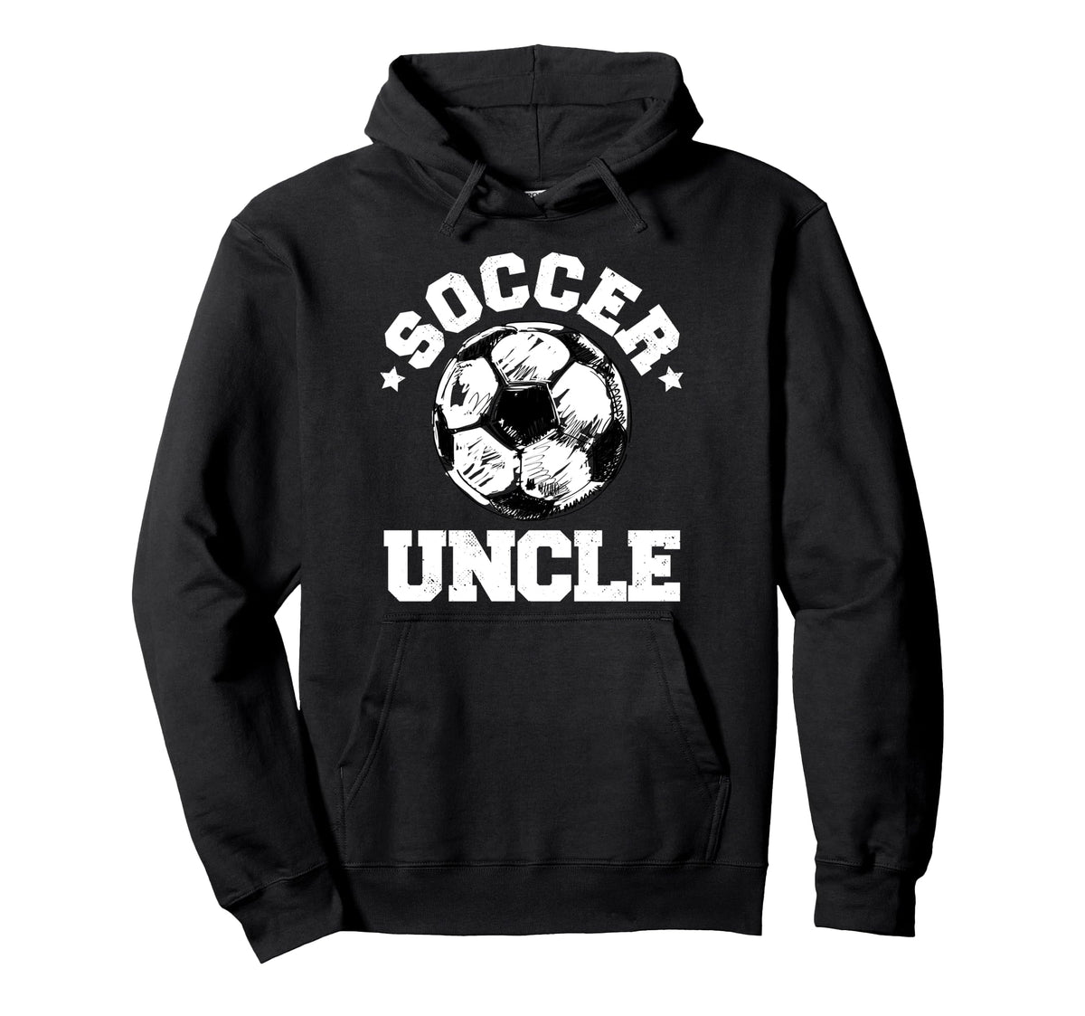 Soccer Uncle Soccer Ball Distressed Hoodie - Aesthetic Graphic for Adults