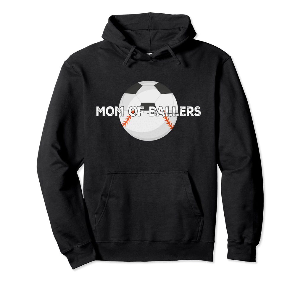 Mom Ballers Soccer Baseball Mother Funny Hoodie - Custom Art Print Unisex