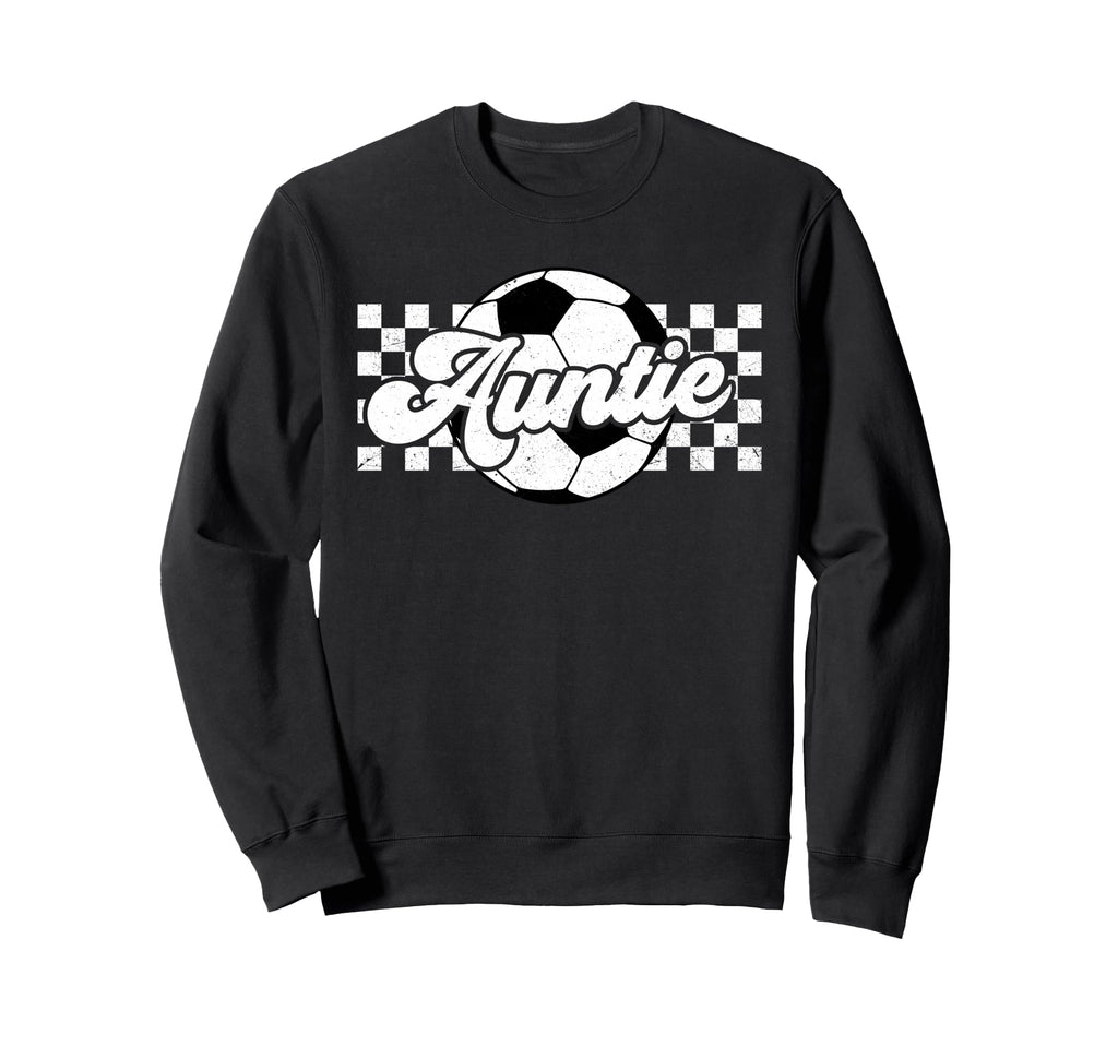Soccer Auntie Aunt Lover Family Sweatshirt - Minimalist Print Unisex