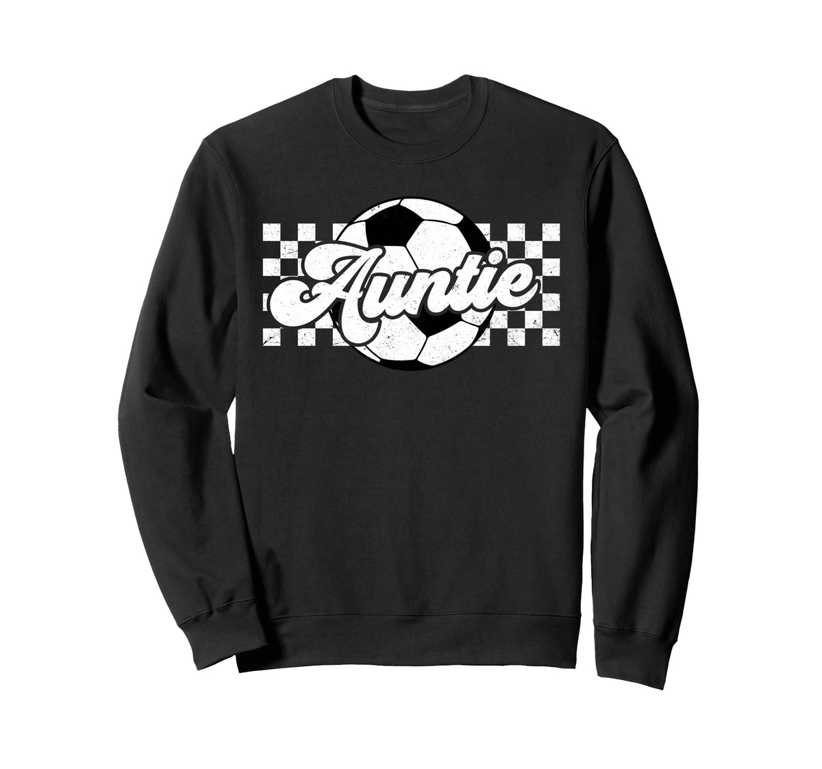 Soccer Auntie Aunt Lover Family Mothers Sweatshirt - Graphic Print Unisex
