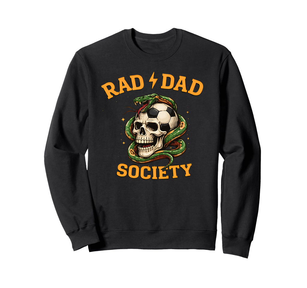 Soccer Father Rad Dad Society Gameday Sweatshirt - Unique Graphic Unisex