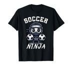 Funny Soccer Ninja Distressed Soccer T-Shirt - Trendy Graphic Men Women