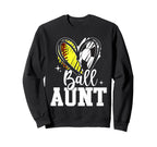 Ball Aunt Softball Soccer Ball Sweatshirt - Aesthetic Graphic Men Women