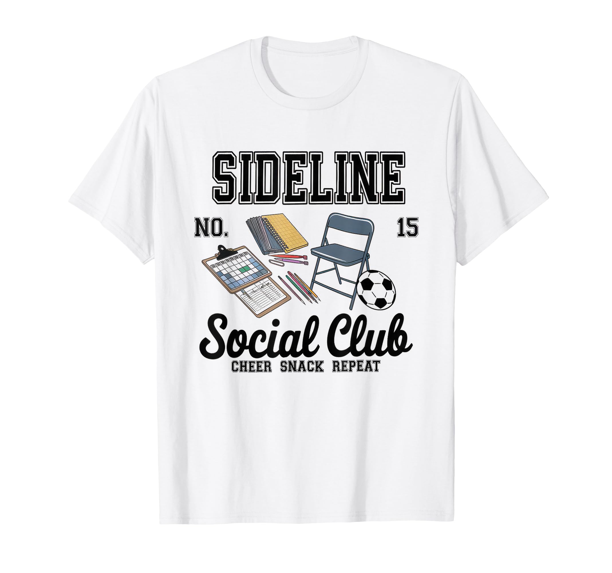 Sideline Social Club Soccer Mom Game T-Shirt - Fun Novelty Design Unisex