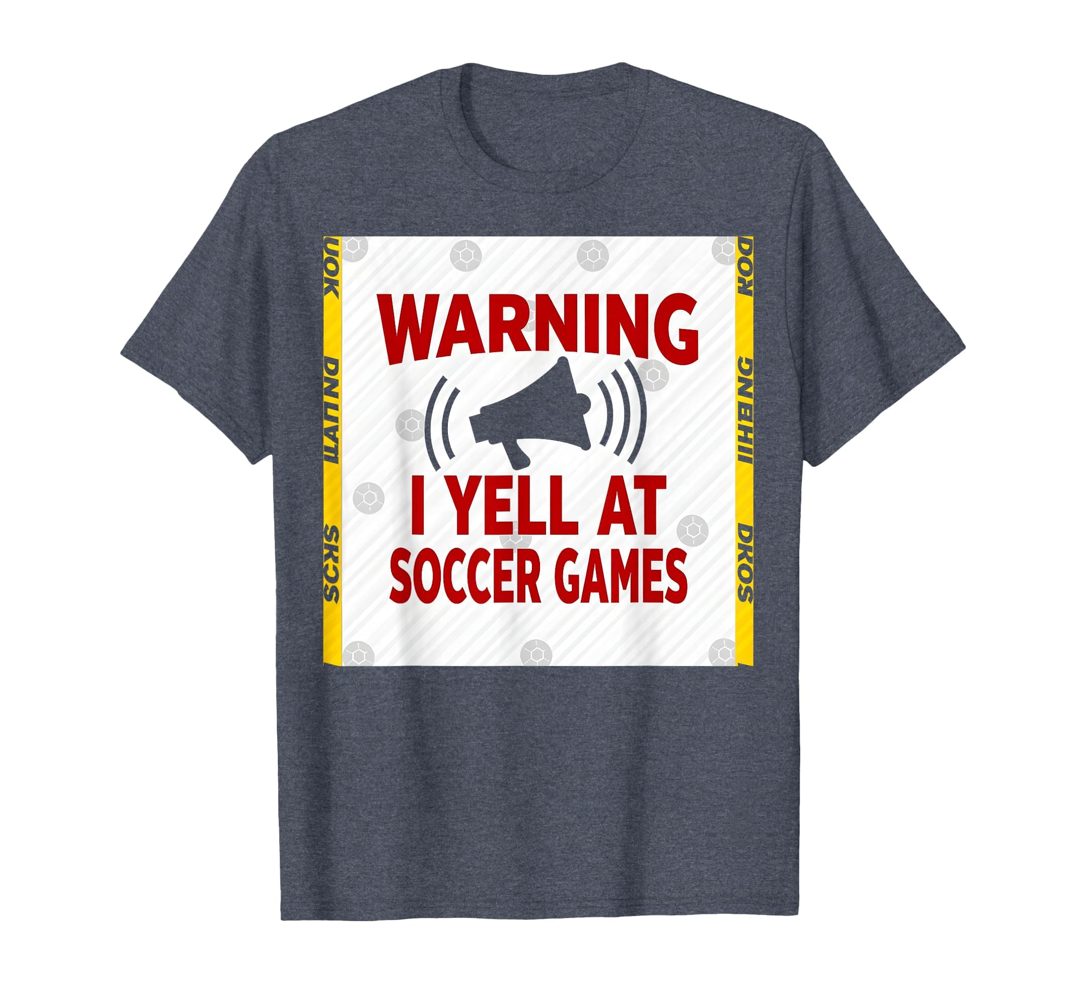 Warning I Yell Soccer Games T-Shirt - Minimalist Print Men Women