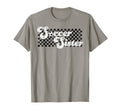 Soccer Sister Soccer Family Checkered T-Shirt - Casual Everyday Wear Unisex