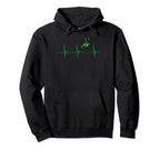 Brazil Heartbeat Ekg Pulse Brasilian Hoodie - Minimalist Print for Adults