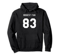 Number 83 Biggest Fan Sport Spirit Hoodie - Custom Art Print for Adults