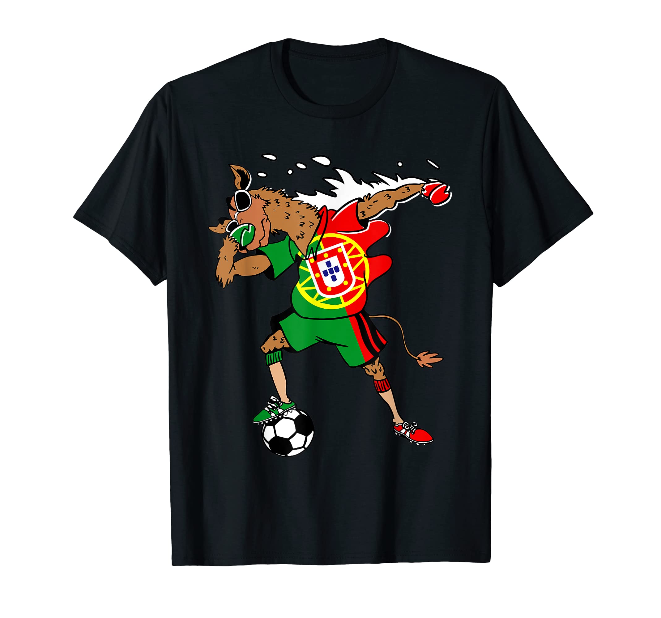Portuguese Camel Portugal Flag Soccer T-Shirt - Unique Graphic Men Women
