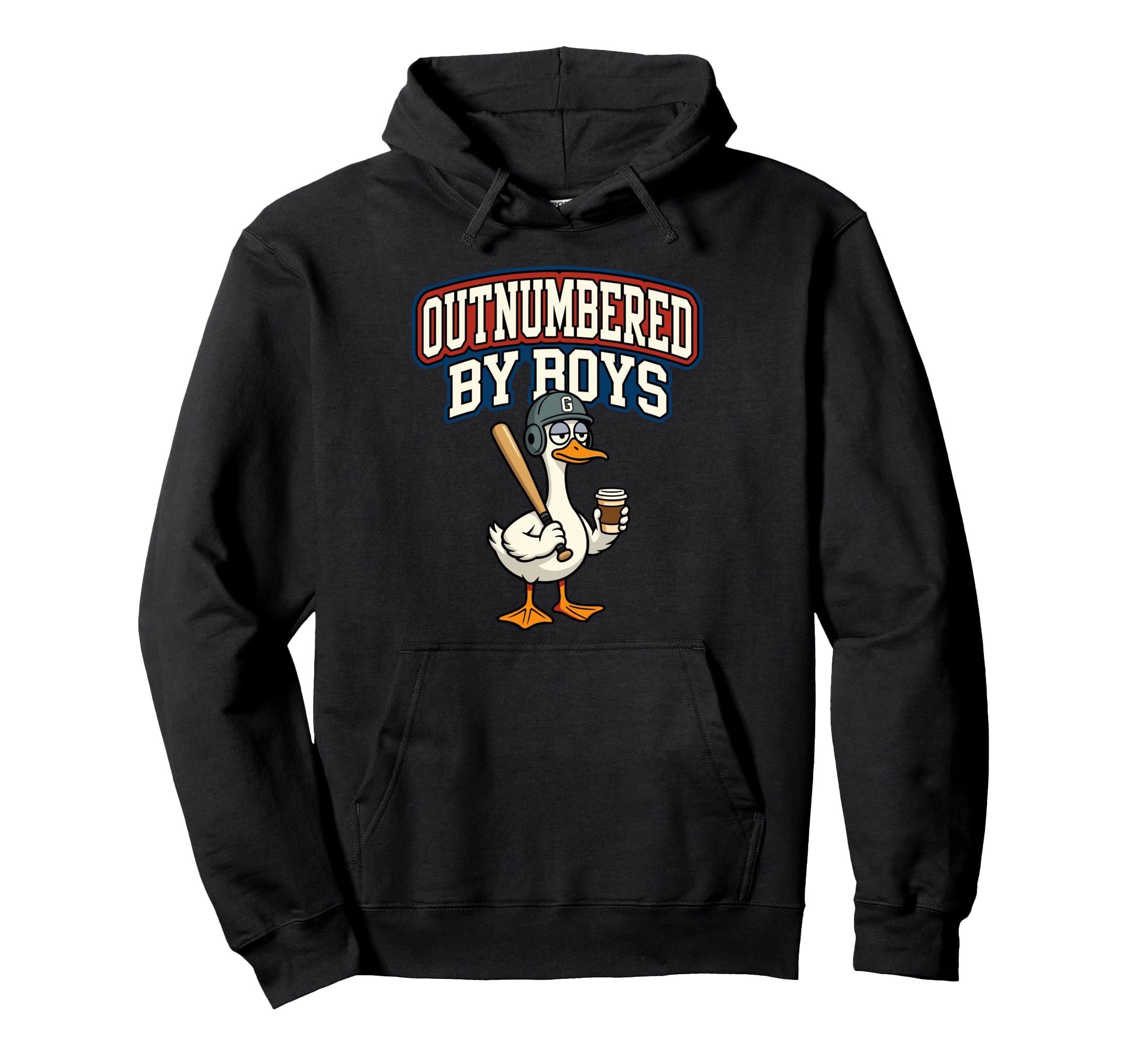 Outnumbered Funny Mom Goose Soccer Hoodie - Custom Art Print Unisex
