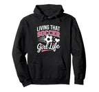 Living That Soccer Life Hoodie - Minimalist Print Men Women