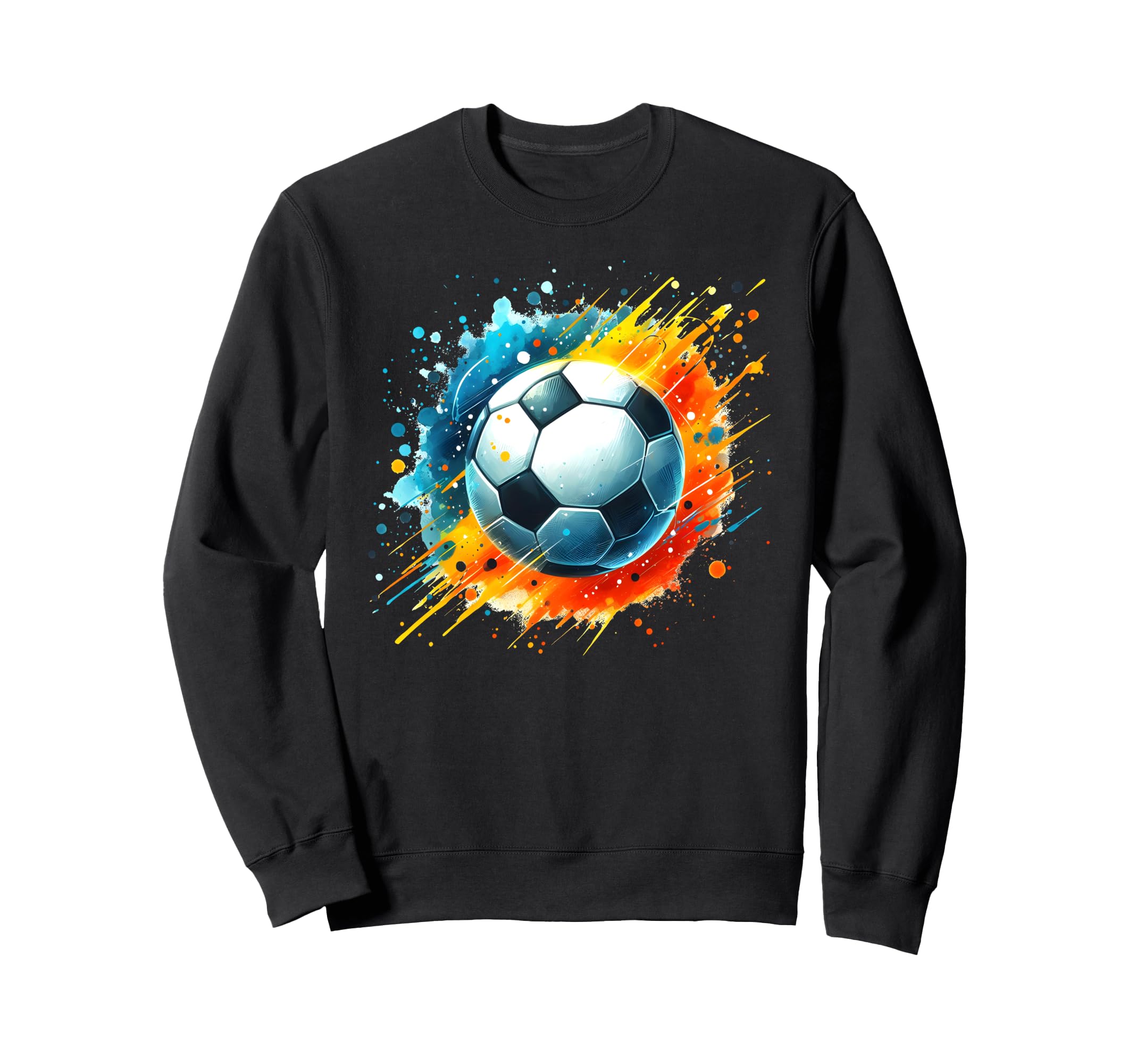 Soccer Art Soccer Player Sweatshirt - Trendy Graphic Unisex