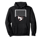 Happy Valentine Soccer Heart Matching Hoodie - Custom Art Print Men Women