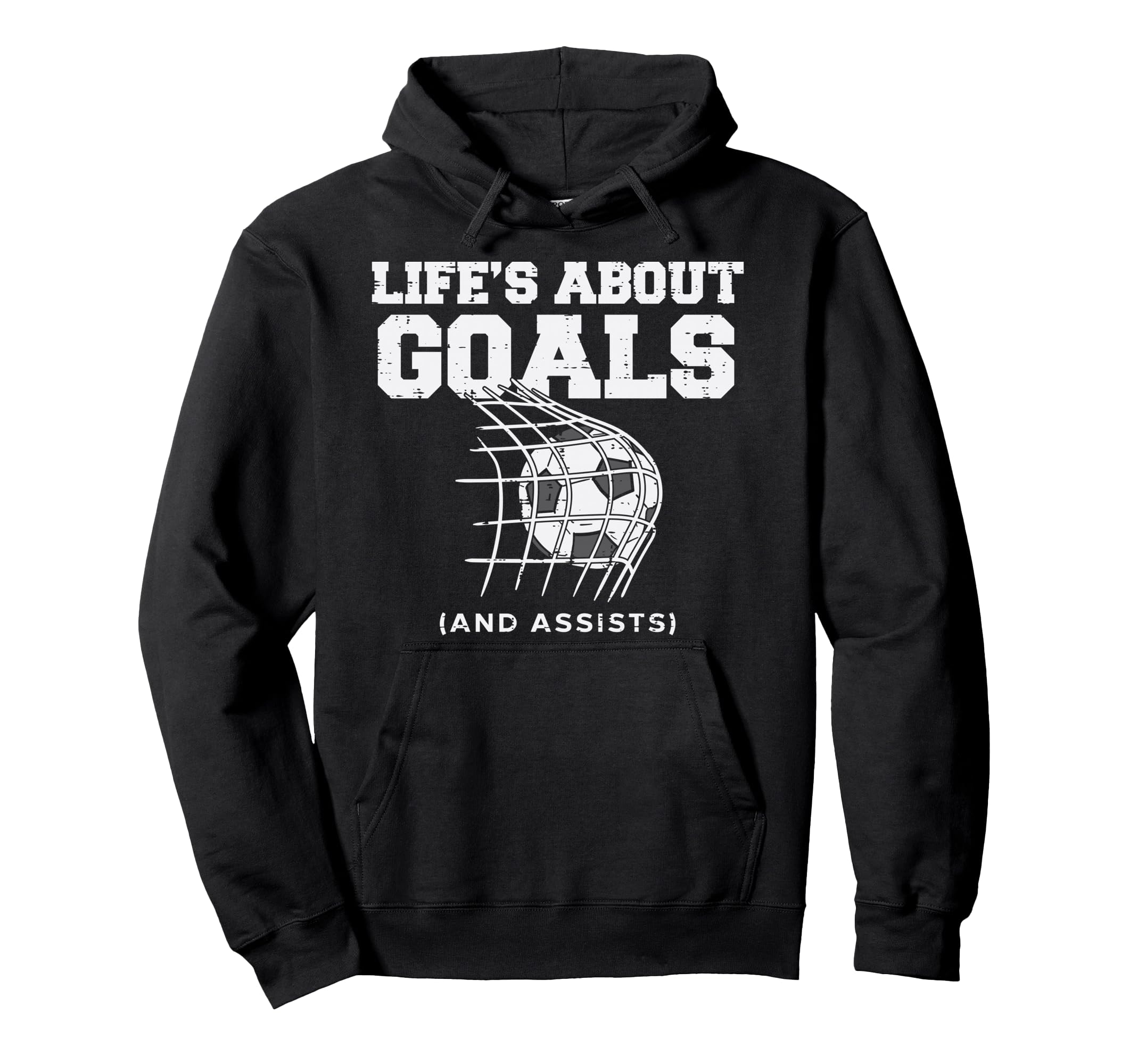 Lifes About Goals Assist Soccer Hoodie - Aesthetic Graphic Men Women