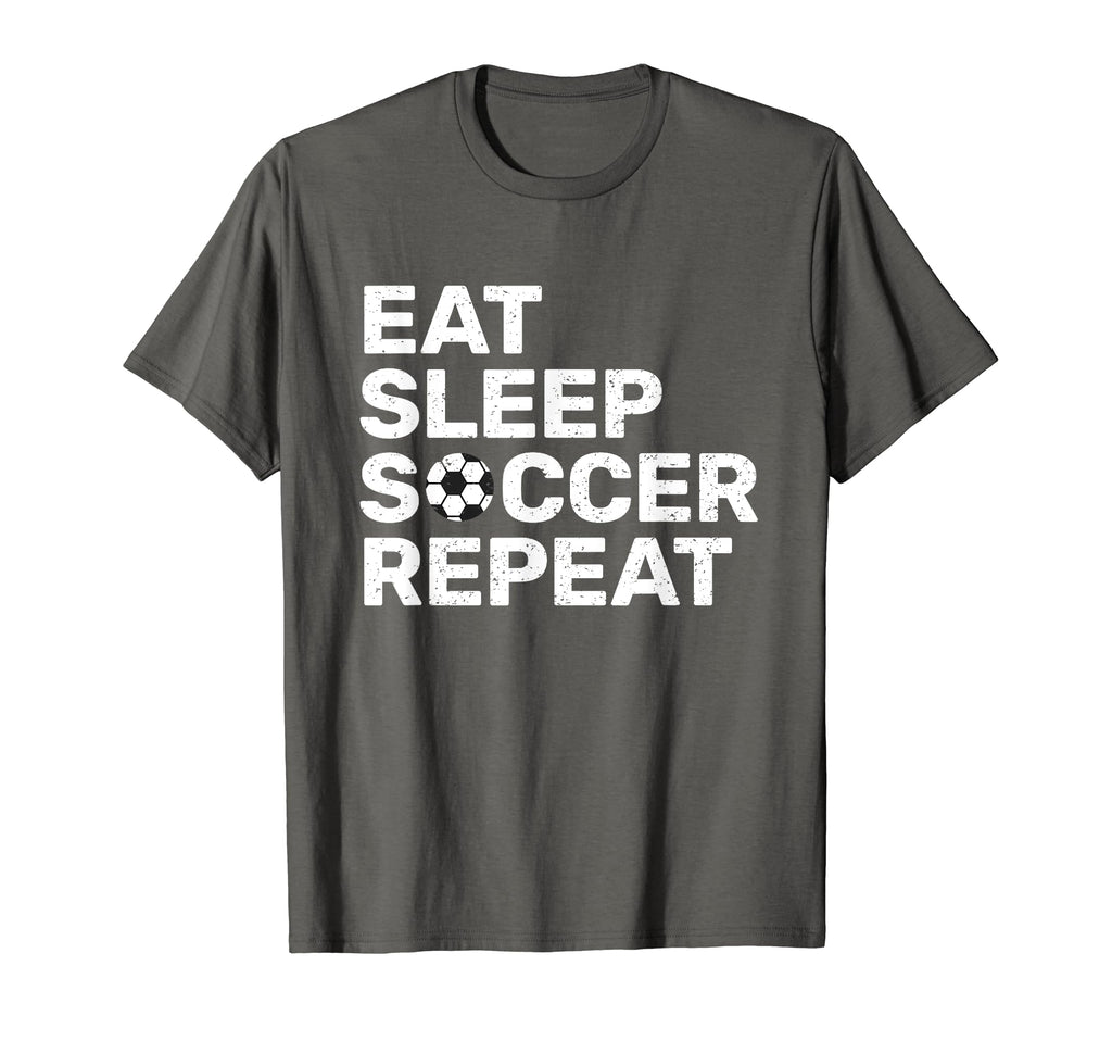 Eat Sleep Soccer Repeat Sport Player Gift T-Shirt - Minimalist Print Unisex