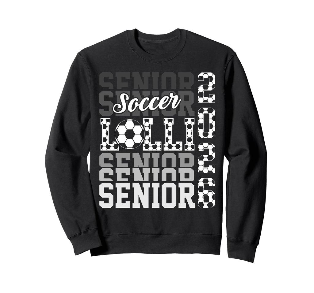 2026 Soccer Senior Lolli Sweatshirt - Custom Art Print for Adults
