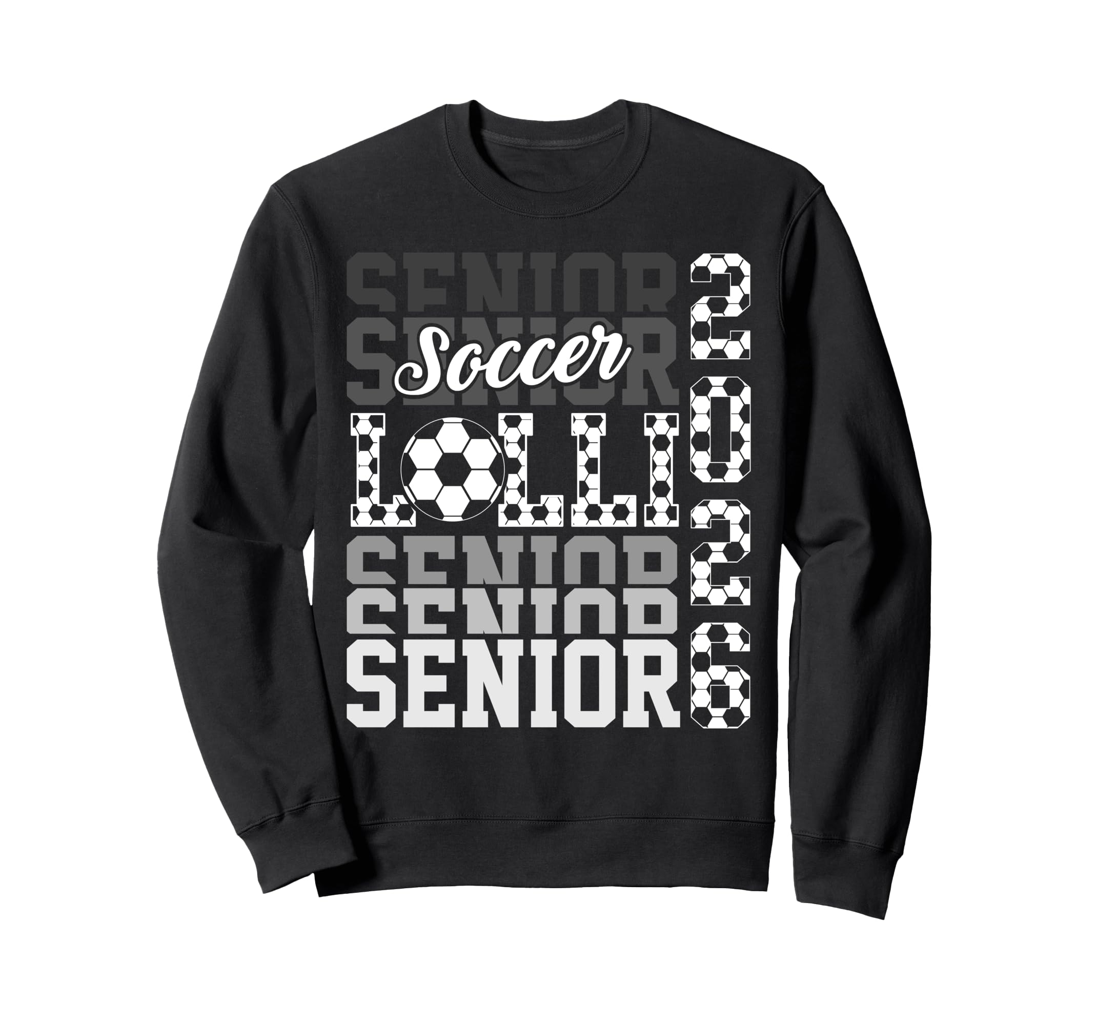2026 Soccer Senior Lolli Sweatshirt - Custom Art Print for Adults