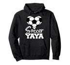 Soccer Yaya Heart Funny Heartfelt Hoodie - Minimalist Print for Adults