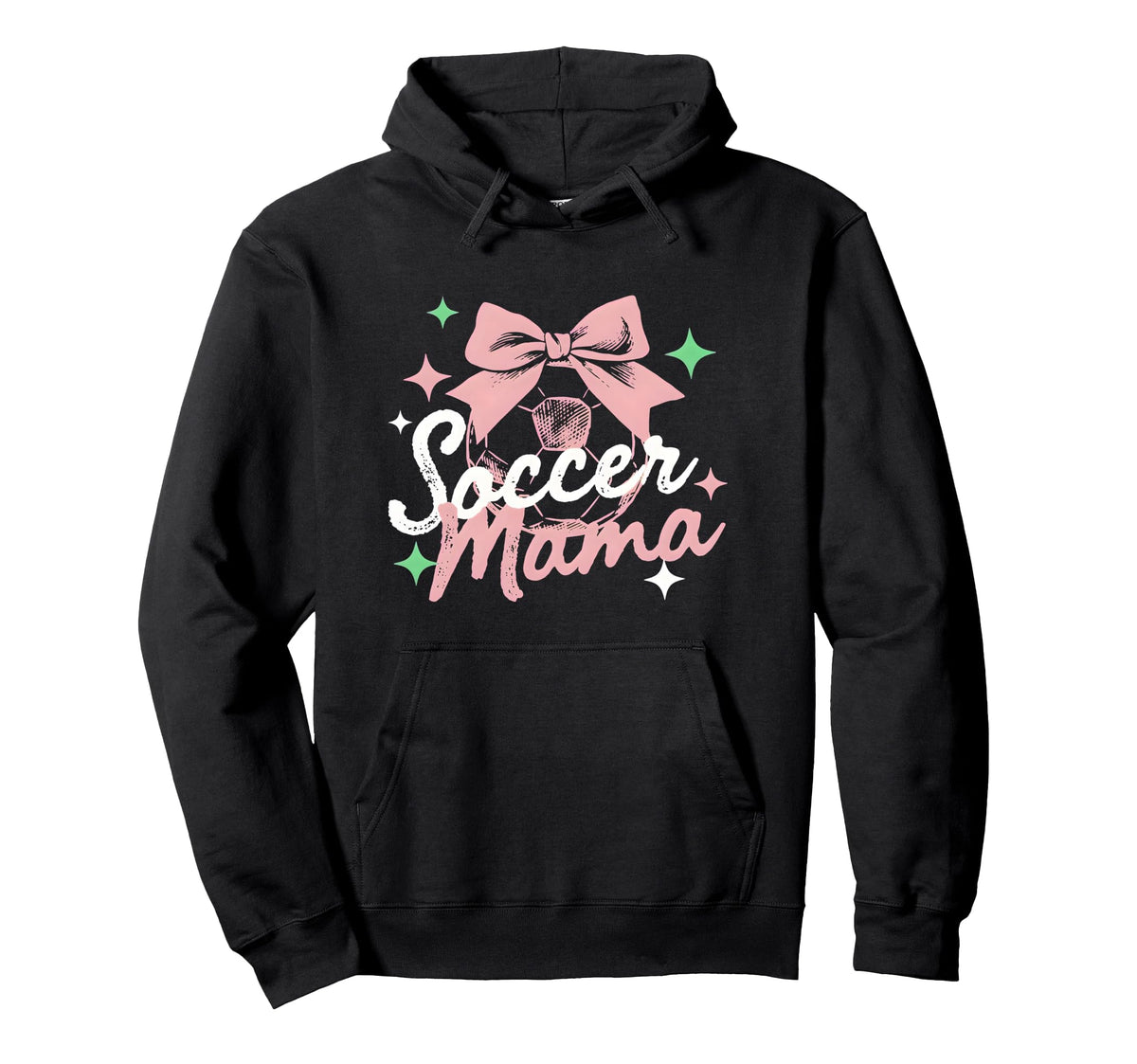 Soccer Mama Coquette Bow Sideline Hoodie - Custom Art Print for Adults