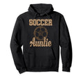 Auntie Soccer Aunt Leopard Cheetah Hoodie - Fun Novelty Design Unisex