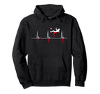 Poland Heartbeat Ekg Pulse Polish Hoodie - Fun Novelty Design Men Women